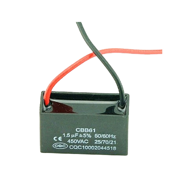 Cbb61 Starting Capacitance Ac 450v 1 5uf 2 Wire Terminal Ceiling Fan Motor Run Capacitor